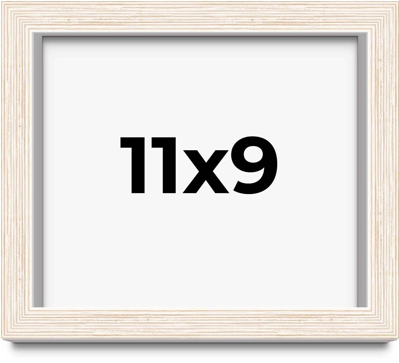 9x11 Barnwood Shadow Box Picture Frame with UV-Resistant Acrylic & Acid Free Backing, Available in 2 Finishes - Black and White